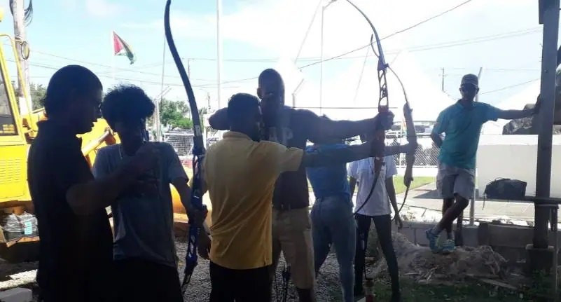 Teaching archery enthusiasts in Essequibo, 2022 to 2023