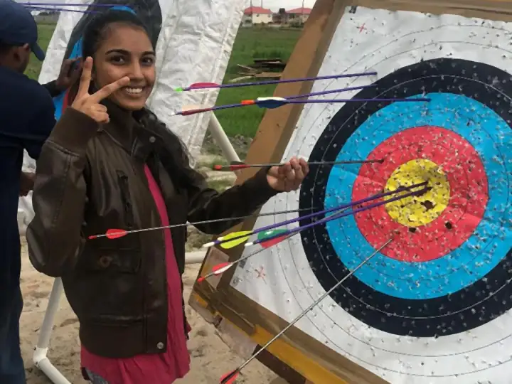Arrows grouped at a target